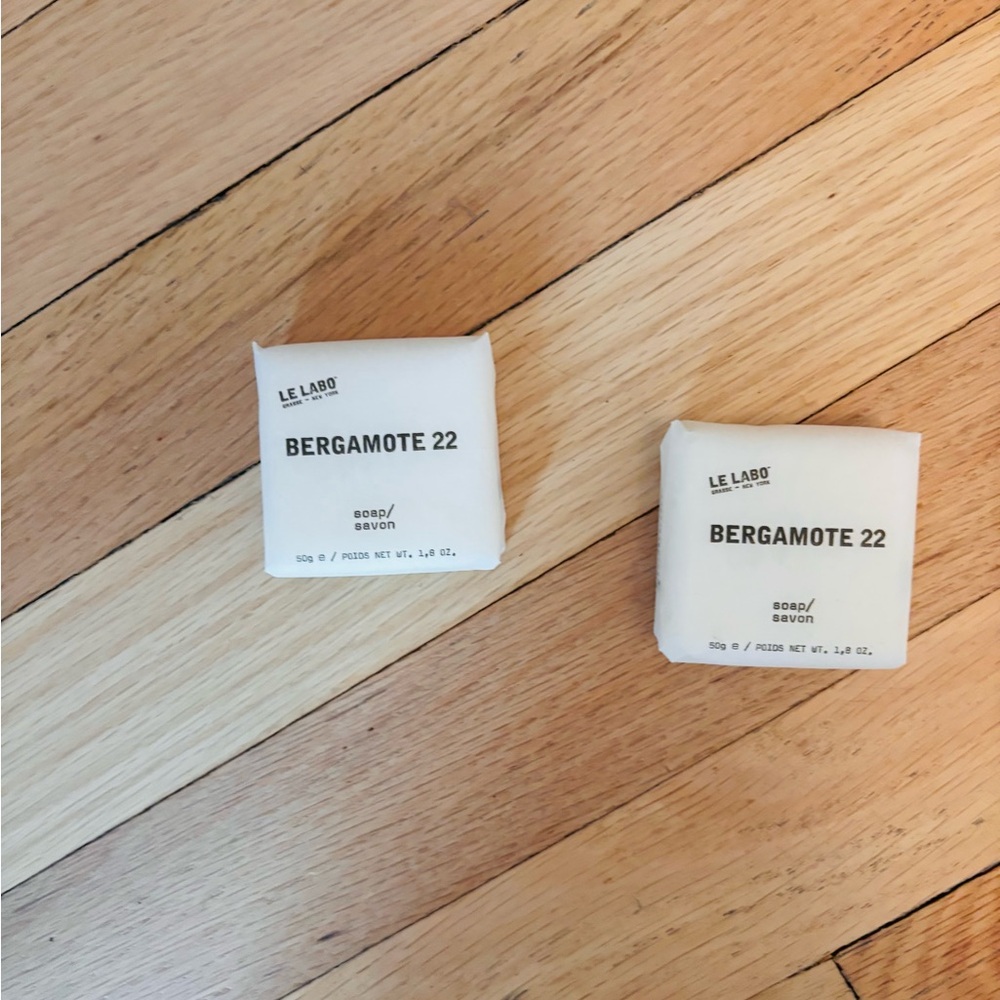 Le Labo Bergamote 22 White Bar Soap - 2 Pack (1.8 oz)
